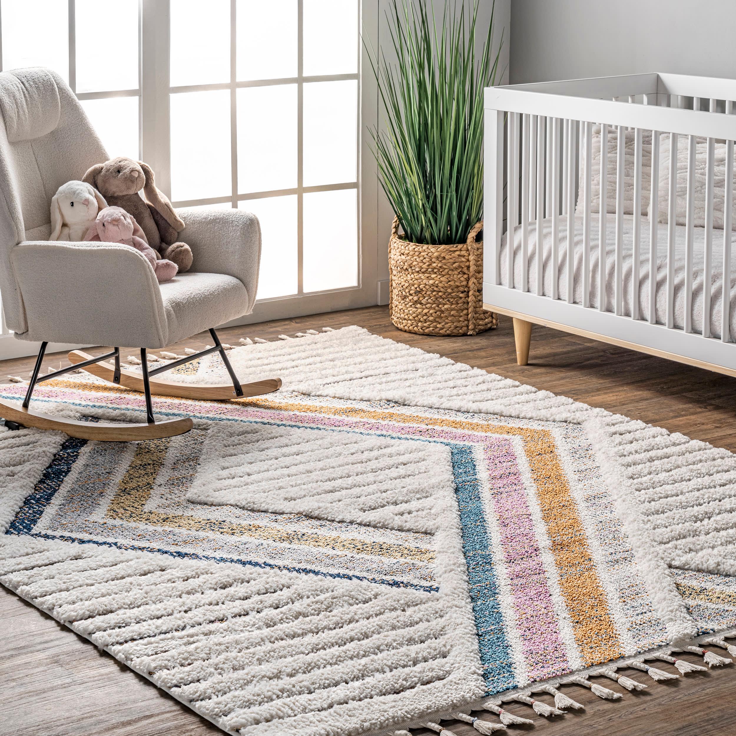 Celeste Rainbow Shag Rug | Ivory – Rugs USA