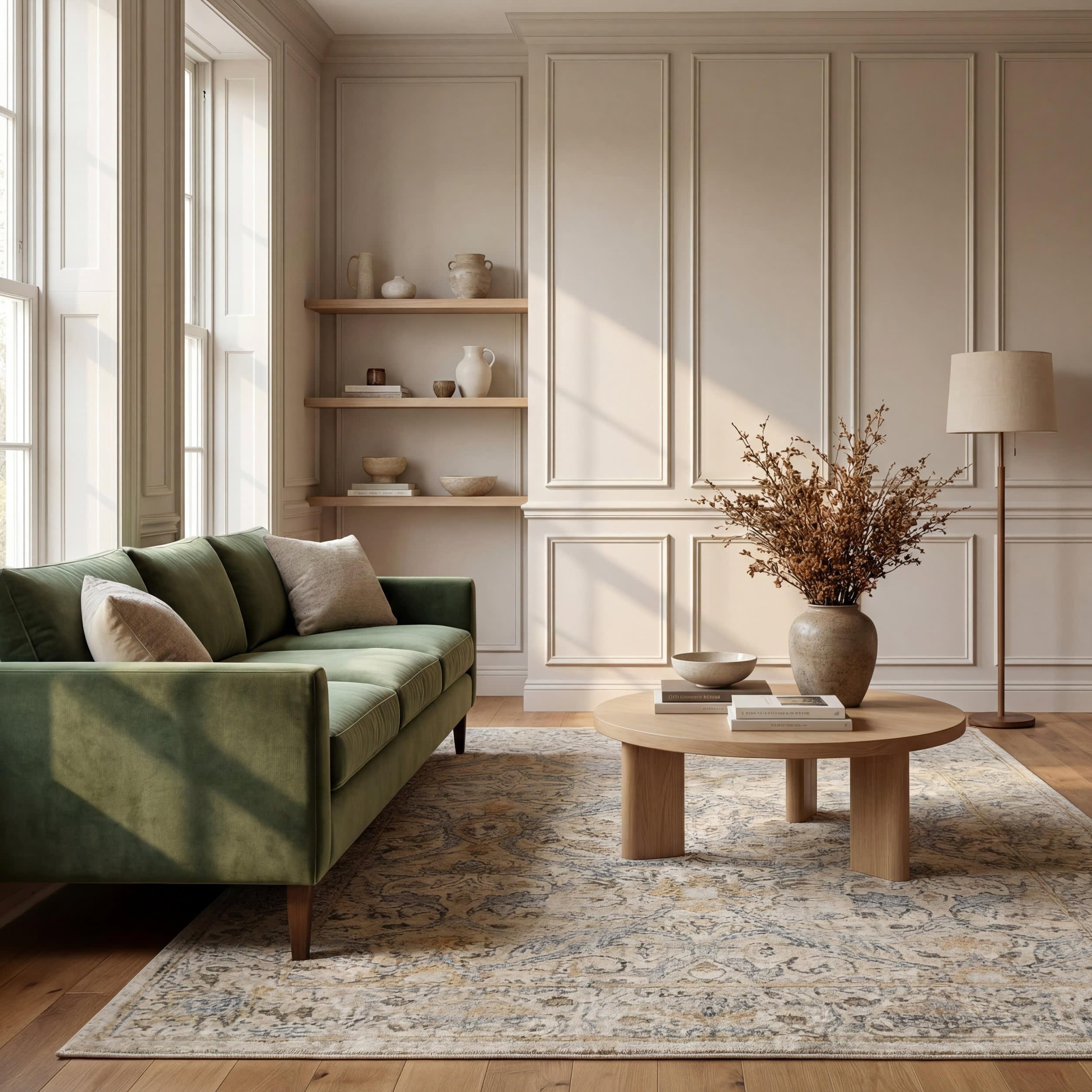Zahlay Transitional Floral and Paisley Rug | Beige – Rugs USA