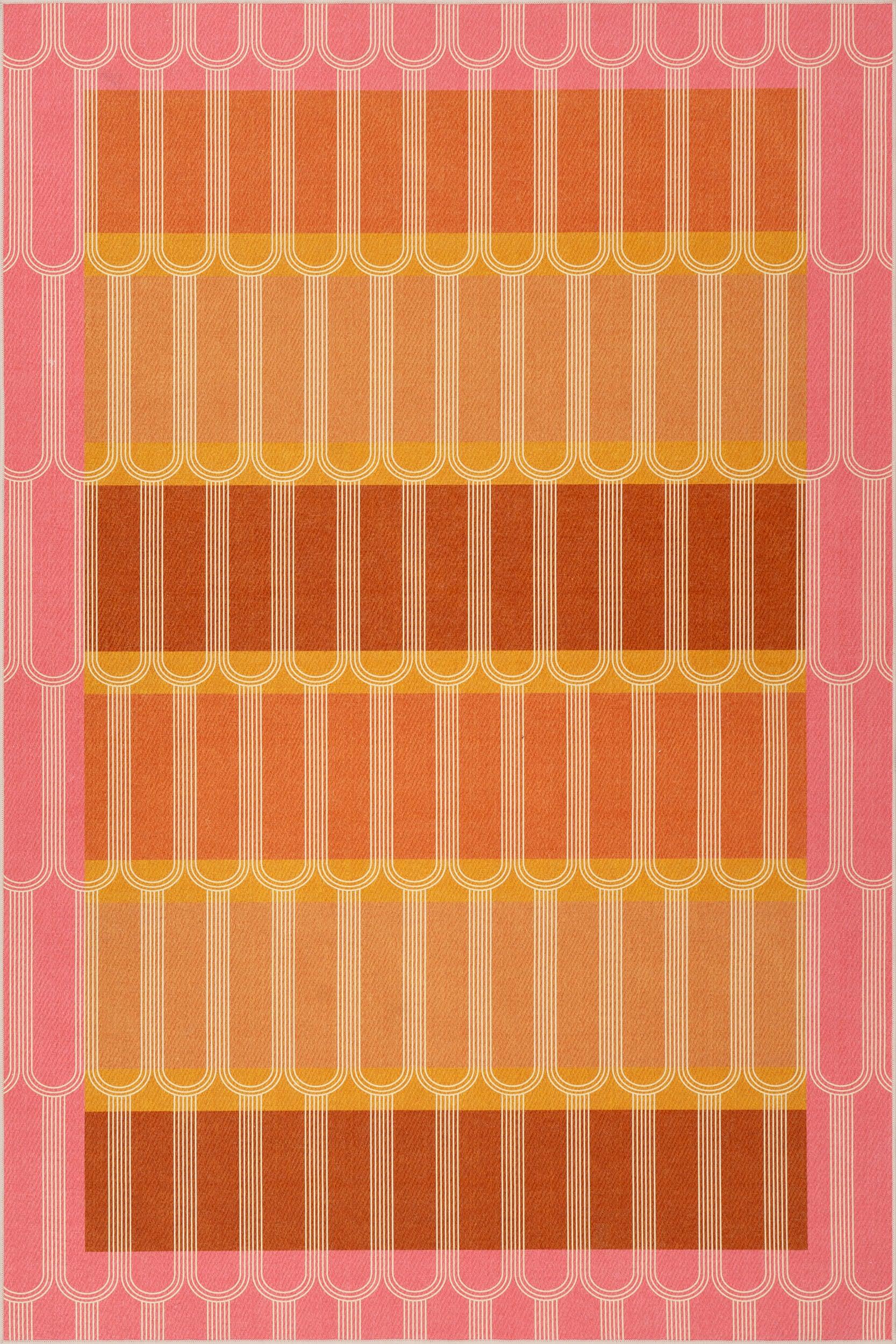 ラグネット Sunset Stripe Washable Rug by Society6 | Multicolor – Rugs USA