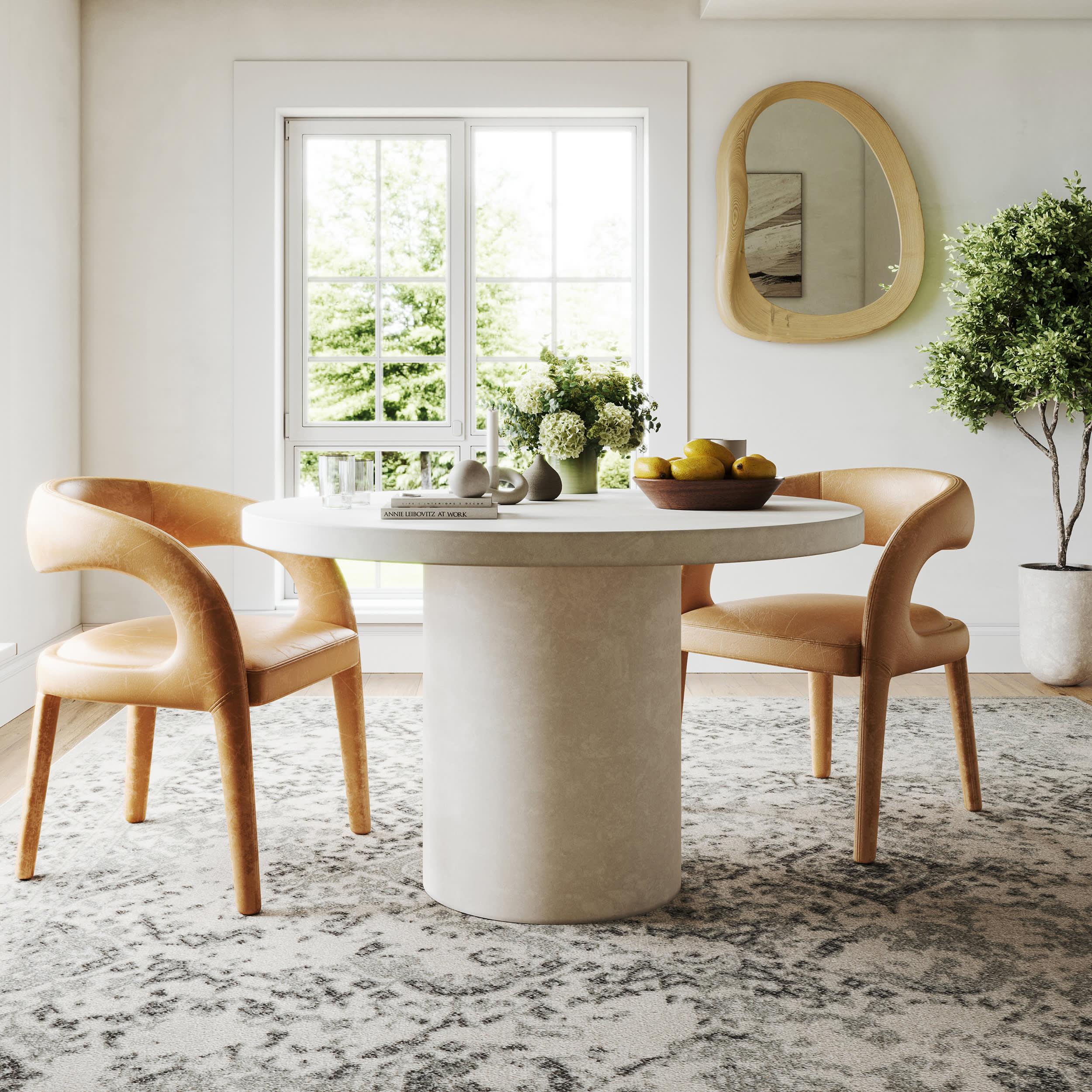 Floral Ornament Rug | Ivory – Rugs USA