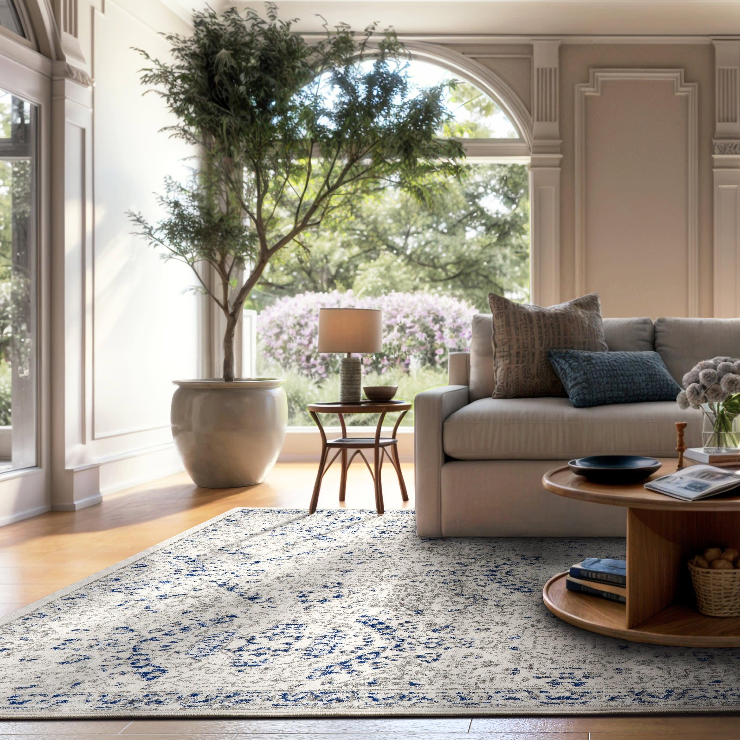 Honeycomb Labyrinth Rug | Blue – Rugs USA