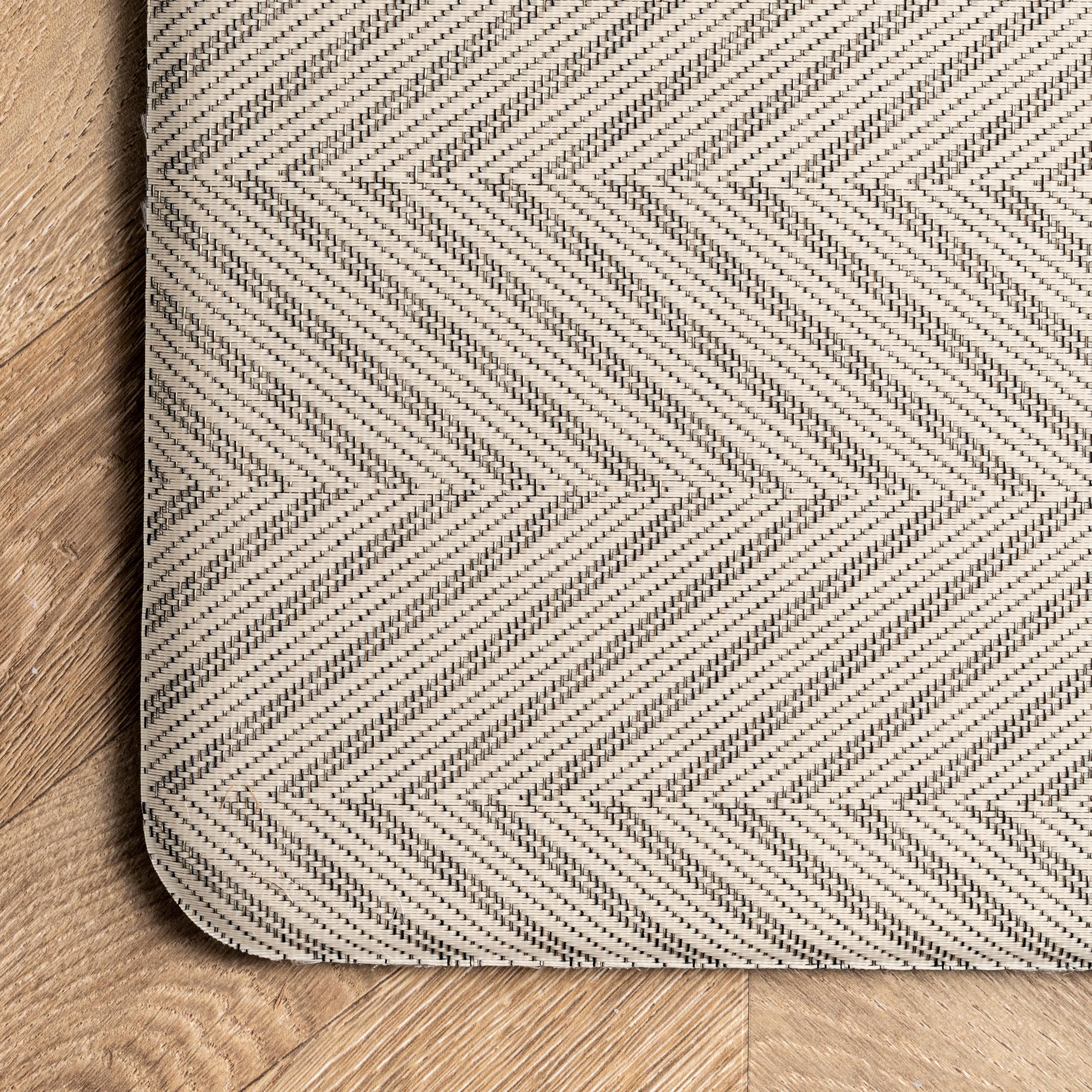 Herringbone Woven Anti-Fatigue Mat | Beige – Rugs USA