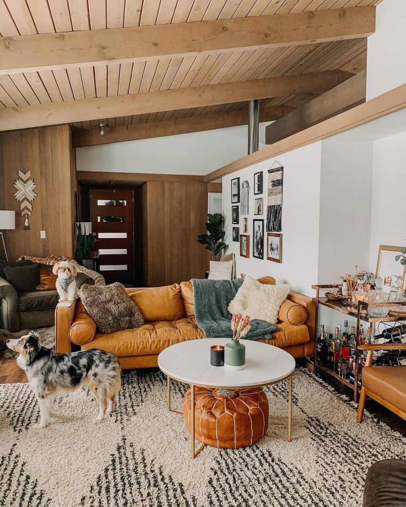 midcentury modern cozy living room