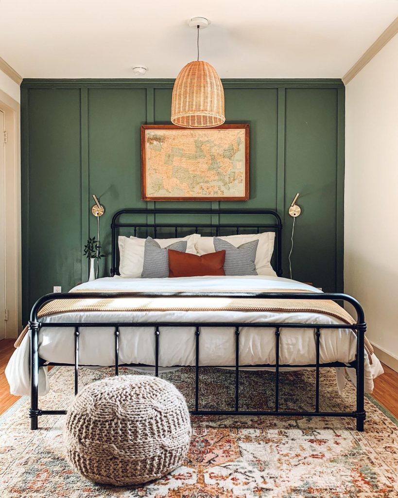collected vintage green bedroom