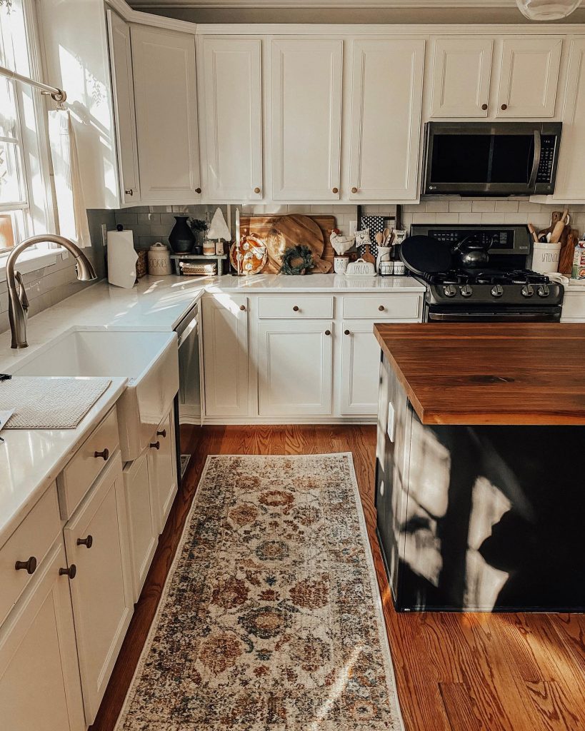classic kitchen with runner