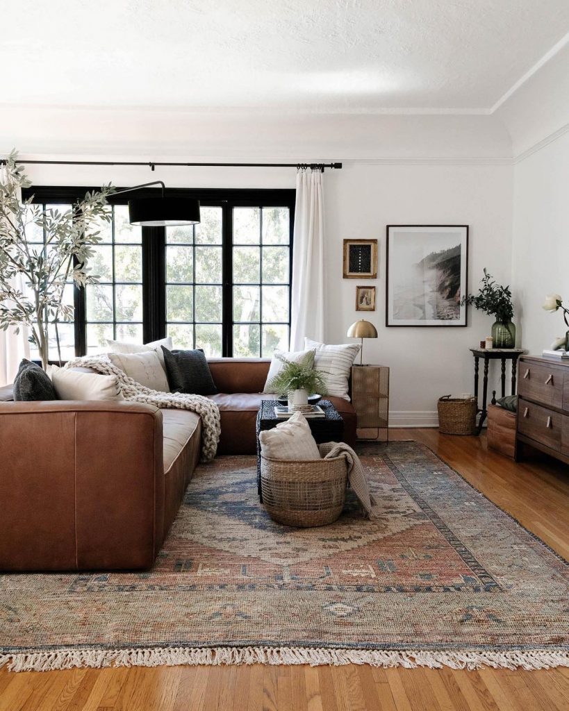 flatweave rugs in living room