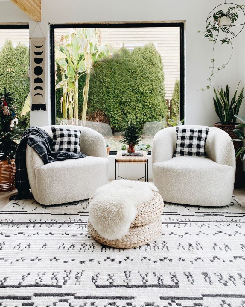 how to decorate with sheepskin rugs