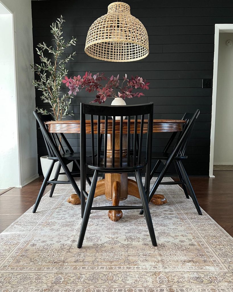 brown rugs for dining room