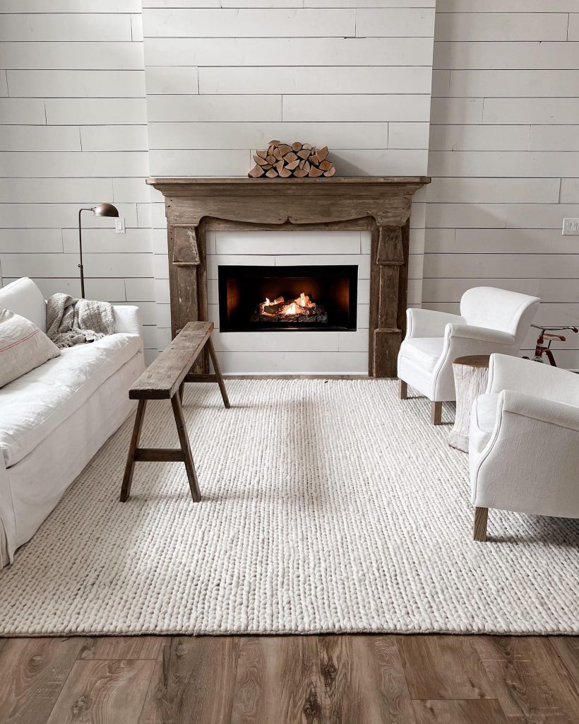 veronica wool braided area rug in off-white