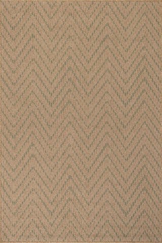 Isolated view of Green Rectangle Sibylla Modern Chevron Indoor/Outdoor Rug, showcasing its design