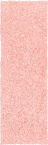 Isolated view of Pink Runner Luna Washable Shag Rug, showcasing its design