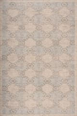 Isolated view of Blue Rectangle Sahi Traditional Diamond Indoor Washable Rug, showcasing its design