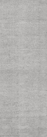 Isolated view of Grey Runner Paddle Rug, showcasing its design