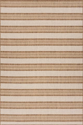 Isolated view of Brown Rectangle Oristela Modern Abstract Indoor/Outdoor Rug, showcasing its design