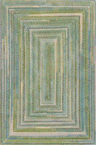 Isolated view of Green Rectangle Ebonelle Bordered Bohemian Washable Rug, showcasing its design
