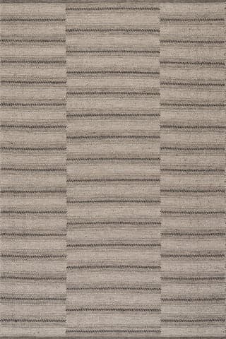 Isolated view of Brown Rectangle Mateo Striped Wool Cozy Rug, showcasing its design
