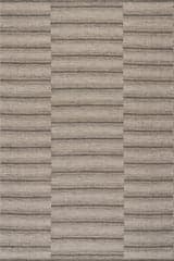 Isolated view of Brown Rectangle Mateo Striped Wool Cozy Rug, showcasing its design