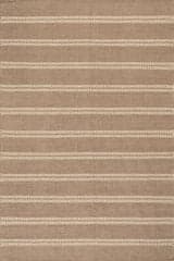 Isolated view of Brown Rectangle York Striped Wool Cozy Rug, showcasing its design