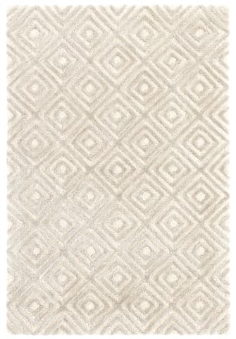 Cut Diamond Hand Tufted Wool/Viscose Rug | Silver