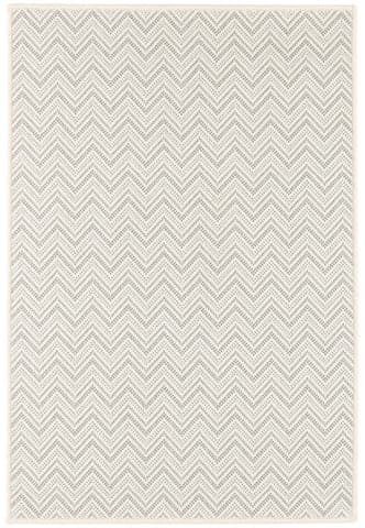 Happy Chevron Woven Indoor/Outdoor Custom Rug | Platinum