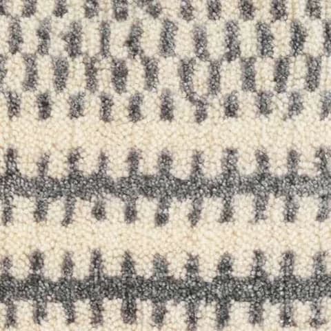 Tracks Hand Loom Knotted Wool Rug Swatch | Grey