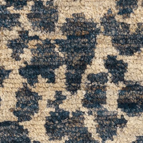 Stormi Hand Knotted Jute Rug Swatch | Indigo