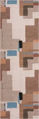 Isolated view of Brown Runner Enice Abstract Washable Rug, showcasing its design