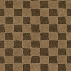 Isolated view of Brown Swatch Linthea Modern Checkered Handmade Wool Rug, showcasing its design