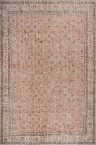Anari Traditional Bordered Washable Rug | Peach – Rugs USA