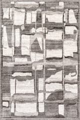 Isolated view of Grey Rectangle Iyanna Abstract Geometric Rug, showcasing its design