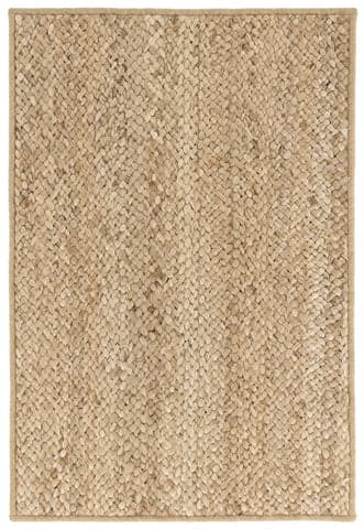 Collins Braided Woven Jute Custom Rug | Natural