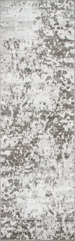 Isolated view of Grey Runner Amanda Speckled Abstract Rug, showcasing its design