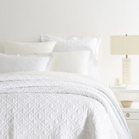Washed Linen Quilt | White