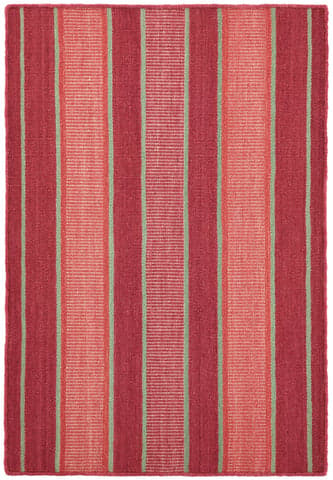 Palmer Stripe Handwoven Wool Rug | Coral