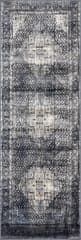 Isolated view of Slate Runner Tracce Vintage Castle Medallion Rug, showcasing its design