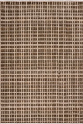 Isolated view of Brown Rectangle Vayella Modern Geometric Rug, showcasing its design