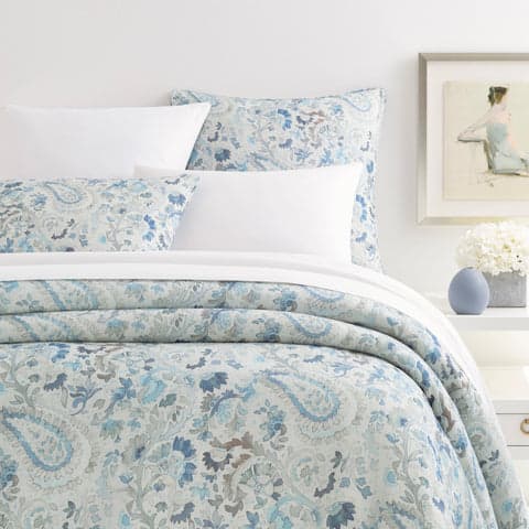 Ines Linen Duvet Cover | Blue