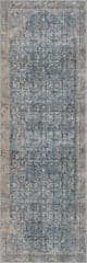 Isolated view of Blue Runner Tila Vintage & Distressed Washable Rug, showcasing its design