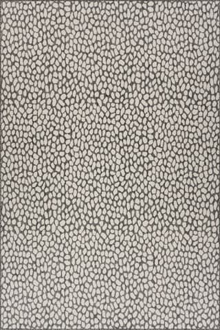 Isolated view of Grey Rectangle Lindra Modern Animal Print Indoor/Outdoor Rug, showcasing its design