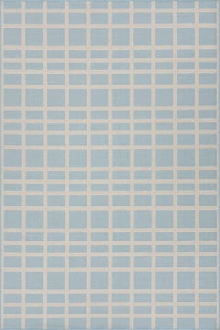 Isolated view of Teal Rectangle Avenia Modern Indoor/Outdoor Rug, showcasing its design