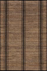 Isolated view of Natural Rectangle Hayes Striped Braided Jute Rug, showcasing its design