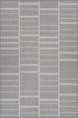 Isolated view of Blue Rectangle Vespe Modern Striped Indoor/Outdoor Rug, showcasing its design