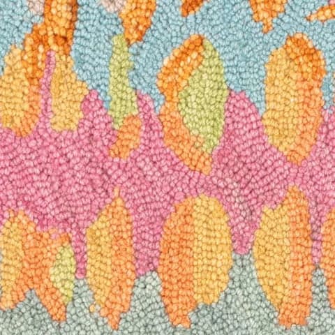 Paint Chip Hand Micro Hooked Wool Rug Swatch | Confetti