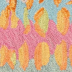 Paint Chip Hand Micro Hooked Wool Rug Swatch | Confetti