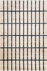 Isolated view of Beige Rectangle Haylia Modern Geometric Rug, showcasing its design