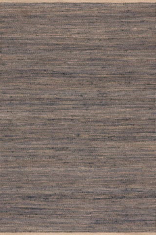 Isolated view of Blue Rectangle Striped Handwoven Jute Rug, showcasing its design