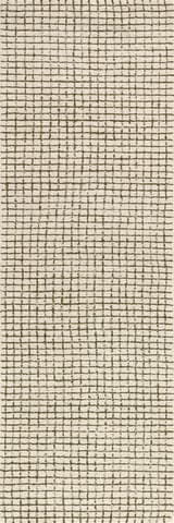 Isolated view of Green Runner Melrose Checked Rug, showcasing its design