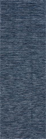 Isolated view of Navy Runner Eiraz Contemporary Solid Indoor/Outdoor Rug, showcasing its design