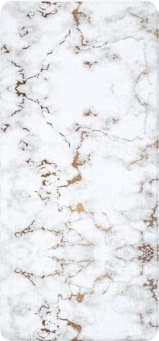 Isolated view of Beige Rectangle Abstract Marbling Printed Anti-Fatigue Mat, showcasing its design