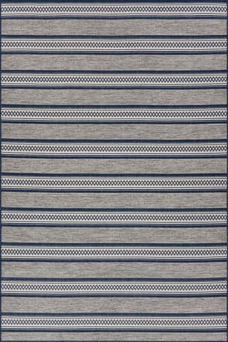 Isolated view of Navy Rectangle Oristela Modern Abstract Indoor/Outdoor Rug, showcasing its design